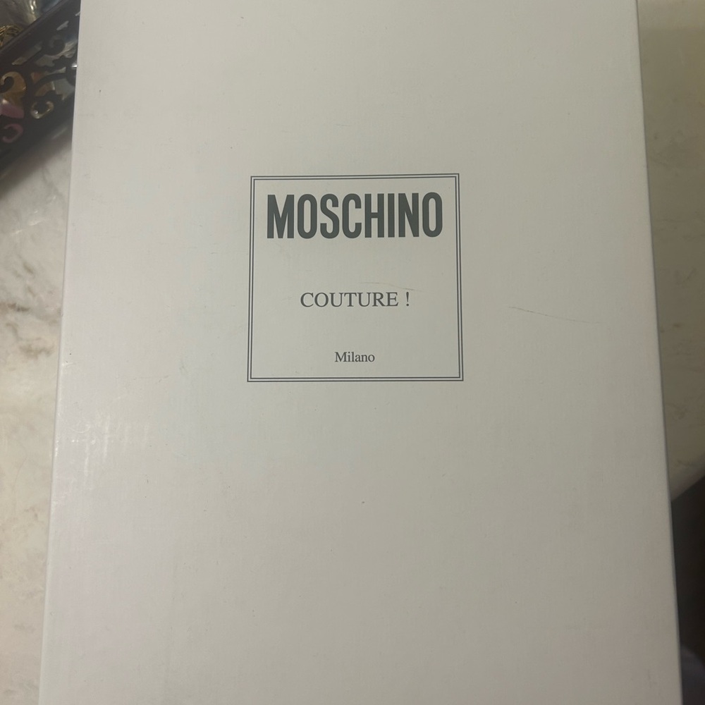 Moschino Silver Loafers with Black Sole